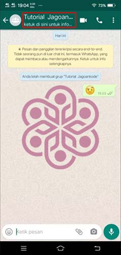 Cara Menghapus Grup Tekan Subjek WA