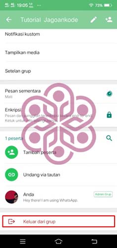 Tekan Keluar Dari Grup