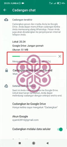 Cara Ganti Nomor WA Tanpa Keluar Grup Tunggu Sampai Proses Pencadangan Selesai