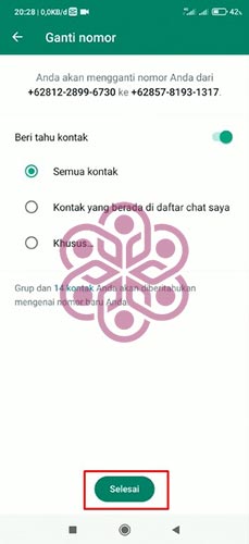 Tap Selesai