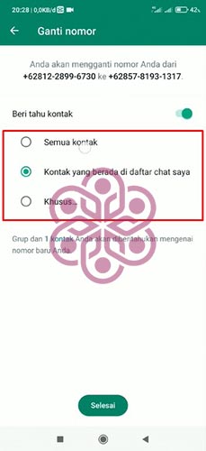 Tentukan Opsi Pemberitahuan