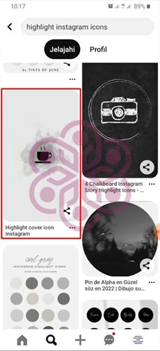Cara Membuat Cover Highlight Instagram Pilih Gambar