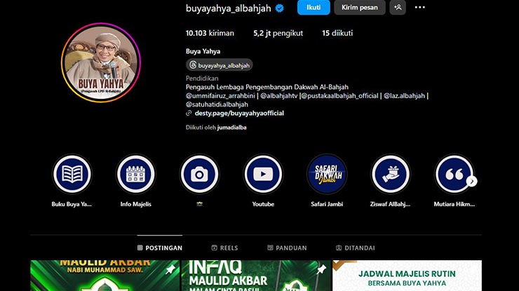 Instagram Buya Yahya